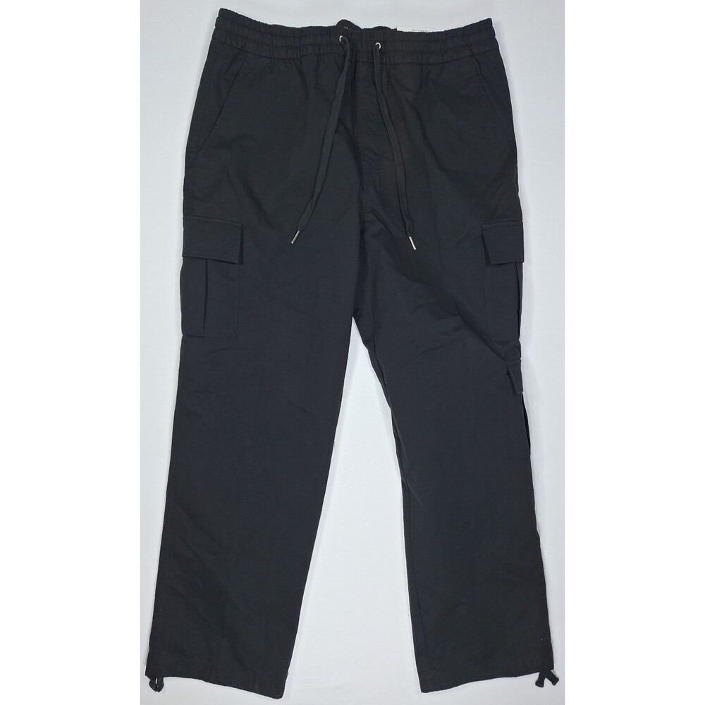 INC International Concepts Men's Large Black Cargo Elastic Waist Pants